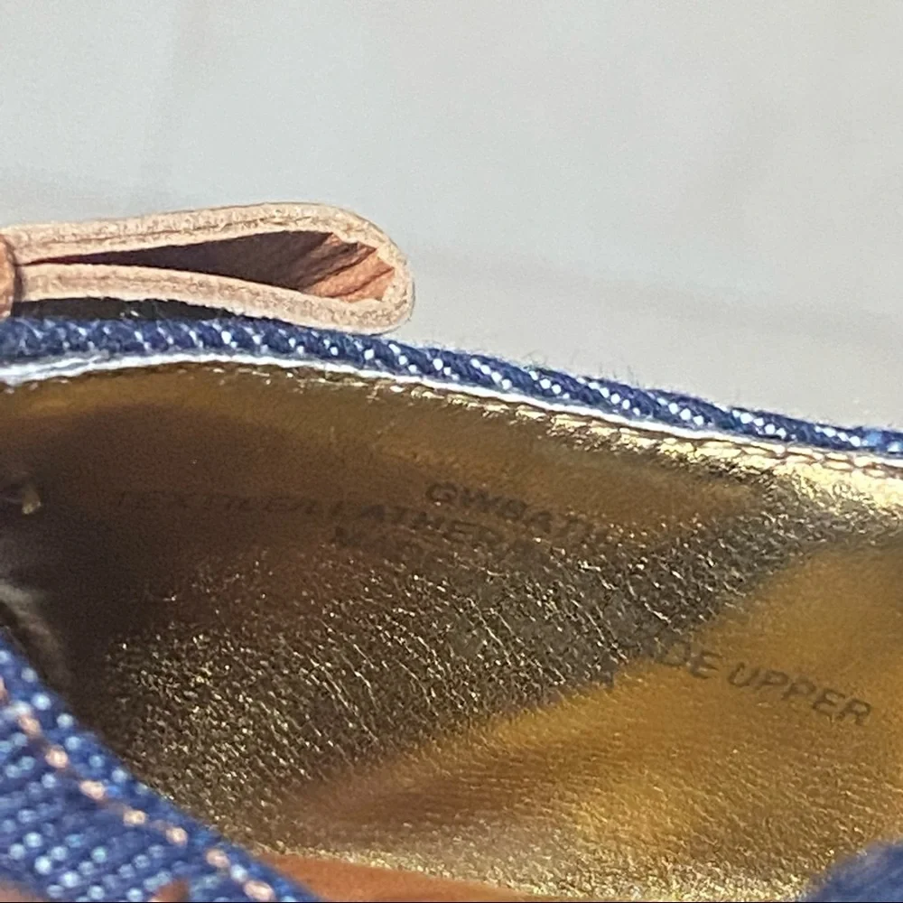 ‼️SOLD‼️GUESS DENIM LEATHER SANDALS - Picture 10 of 10